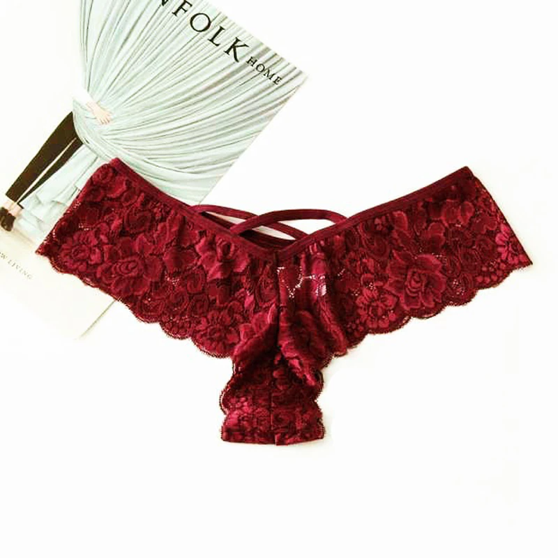 Women's Lace G-String Thong Panties 4-Pack