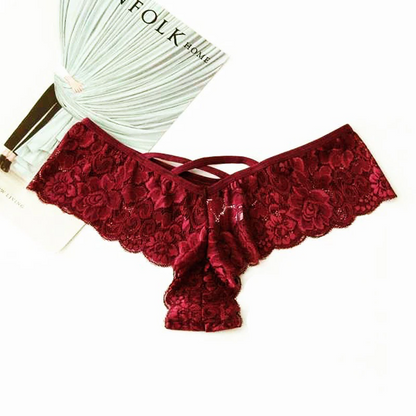 Women's Lace G-String Thong Panties 4-Pack