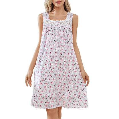 FMIRREO Women's Cotton Sleeveless Nightgown