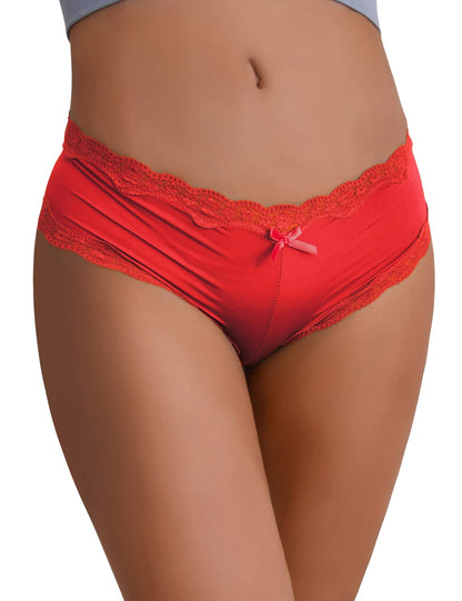 ohyeah Plus Size Lace Hipster Panties – Red