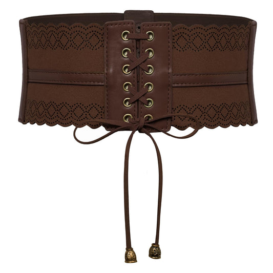 Elastic Lace-Up Corset Belt