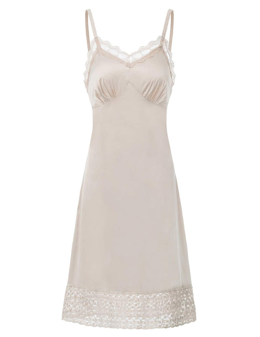 Belle Poque Lace Full Slip Dress – Nude
