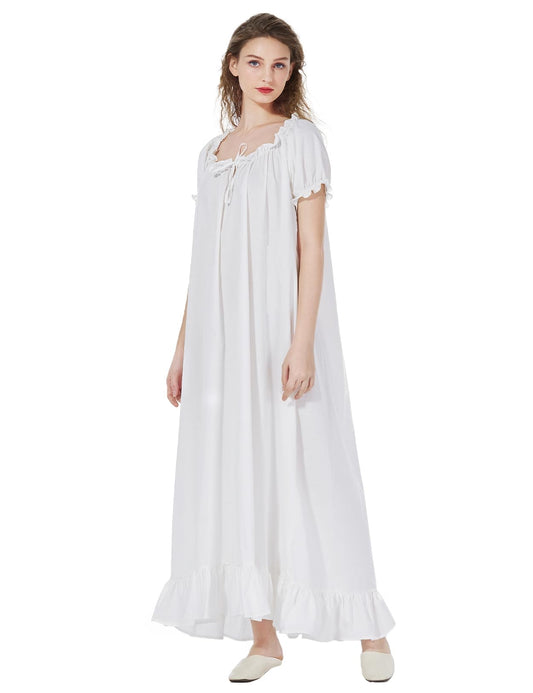 BEAUTELICATE Women's Cotton Victorian Nightgown